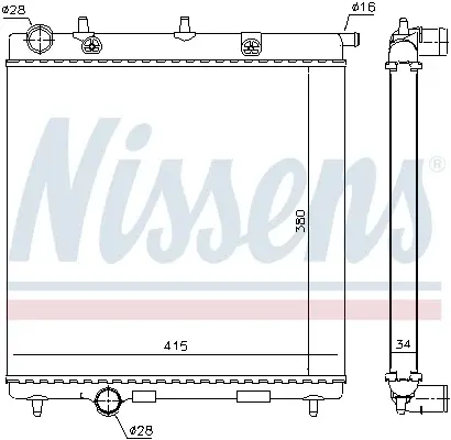 Radiator racire motor potrivit DS DS 3; CITROEN C2, C2 ENTERPRISE, C3 AIRCROSS II, C3 I, C3 II, C3 III, C3 PLURIEL, C4 CACTUS, DS3; OPEL CROSSLAND X, CROSSLAND X LAND; PEUGEOT 1007 1.0-1.6D