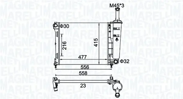 Radiator racire motor potrivit FIAT 500, 500 C; FORD KA 1.2 1.2LPG