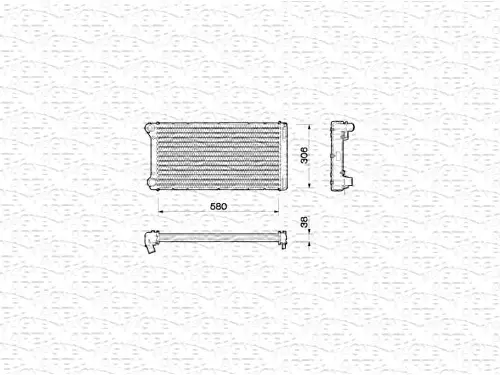 Radiator racire motor potrivit FIAT IDEA, PUNTO, PUNTO HATCHBACK; LANCIA MUSA 1.8 1.9D 09.99-