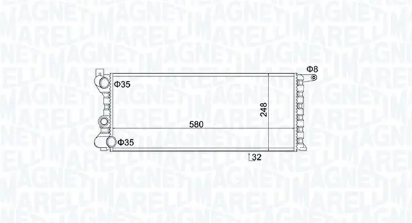 Radiator racire motor potrivit FIAT PANDA; LANCIA Y10 0.8 1.0 1.1