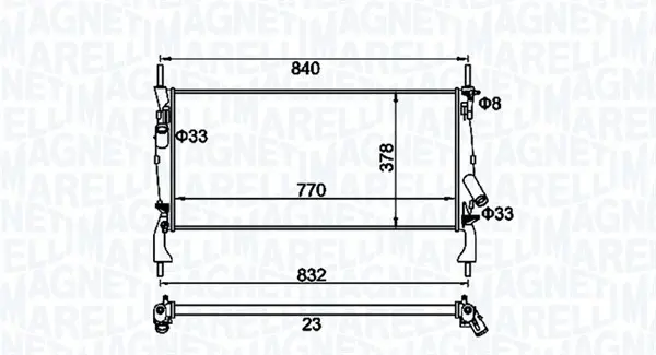 Radiator racire motor potrivit FORD TRANSIT, TRANSIT TOURNEO 2.2D-3.2D