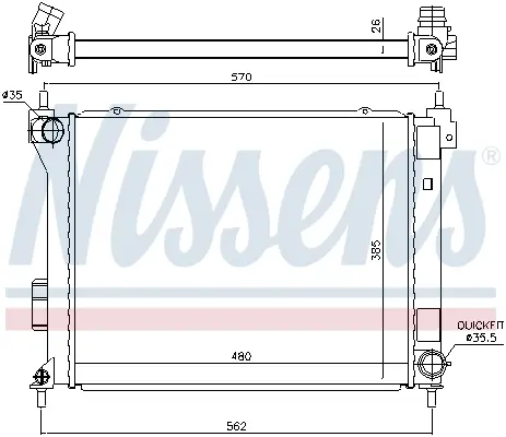 Radiator racire motor potrivit HYUNDAI I20 I 1.4D 1.6D -12.15