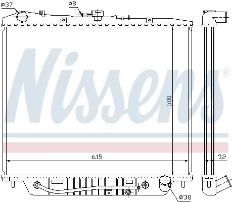 Radiator racire motor potrivit ISUZU TROOPER II, TROOPER III; OPEL MONTEREY A 3.0D 3.1D 3.2