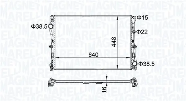 Radiator racire motor potrivit MERCEDES C (A205), C (C205), C T-MODEL (S205), C (W205), CLS (C257), E (A238), E ALL-TERRAIN (S213), E (C238), E T-MODEL (S213), E (W213), GLC (C253) 1.6-3.0 12.13-