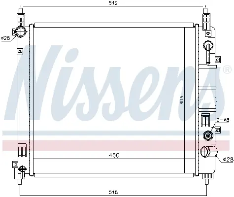Radiator racire motor potrivit NISSAN ALMERA 1.5