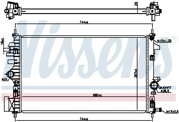 Radiator racire motor potrivit OPEL INSIGNIA A, INSIGNIA A COUNTRY 1.6D 2.0D