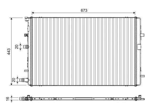 Radiator racire motor potrivit RENAULT GRAND SCENIC IV, MEGANE IV, SCENIC IV 1.2-1.8 11.15-