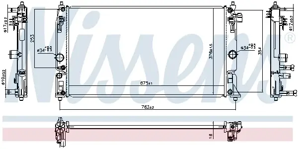 Radiator racire motor potrivit SUZUKI SWACE; TOYOTA C-HR, COROLLA 1.8H 2.0H 10.16-