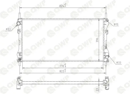 Radiator, racire motor QWP WRA176