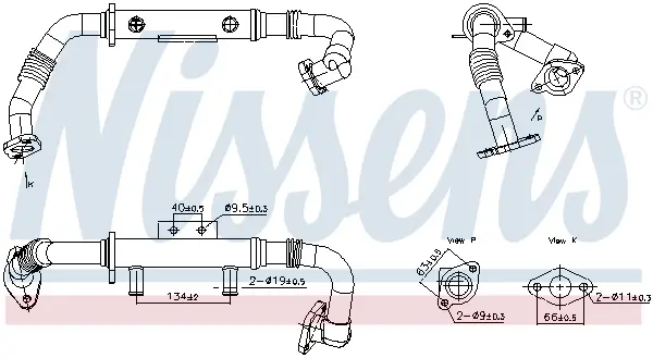 Radiator recirculare gaze esapament potrivit NISSAN NAVARA NP300, PATHFINDER III 2.5D 01.05-