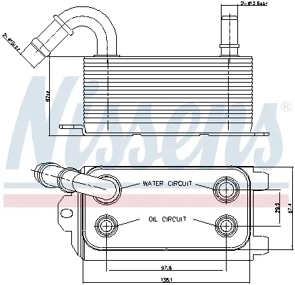 Radiator ulei cutie automata (137x63x68) VOLVO S60 II, S80 II, V60 I, V70 III, XC60, XC70 II; FORD C-MAX II, FIESTA VI, FOCUS III, GALAXY, KUGA II, KUGA III, MONDEO IV, S-MAX; LAND ROVER FREELANDER 2
