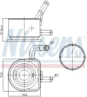 Radiator ulei potrivit HYUNDAI I20 ACTIVE, I20 II, I30, KONA, KONA SUV; KIA CEE D, CEED, PICANTO III, PRO CEE D, PROCEED, RIO IV, STONIC, XCEED 1.0 1.0H 04.15-