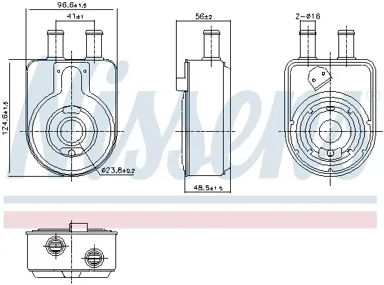 Radiator ulei potrivit HYUNDAI I30, KONA, SANTA FE IV, SANTA FE III, SONATA VII, TUCSON; KIA OPTIMA, SORENTO III, SPORTAGE IV 2.0 2.4 09.14-