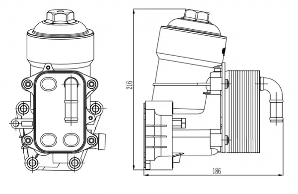 Radiator ulei termoflot potrivit AUDI A1, A3, A4 ALLROAD B8, A4 B8, A5, A6 C7, Q3, Q5, TT; SEAT ALHAMBRA, ALTEA, ALTEA XL, EXEO, EXEO ST, IBIZA IV, IBIZA IV SC, IBIZA IV ST, LEON 1.2D 1.6D 2.0D 05.03-