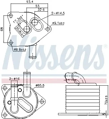 Radiator ulei termoflot potrivit DS DS 7; CITROEN C4 SPACETOURER, C5 AIRCROSS, GRAND C4 SPACETOURER, JUMPY, SPACETOURER; OPEL GRANDLAND GRANDLAND X, GRANDLAND X, VIVARO C, ZAFIRA LIFE 1.2-2.0D 04.16