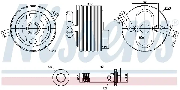 Radiator ulei termoflot potrivit MITSUBISHI L200 TRITON, PAJERO SPORT II 2.5D 11.05-