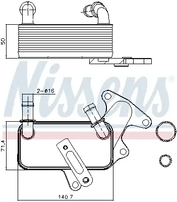 Radiator ulei termoflot potrivit VW JETTA IV 1.8 2.5 04.10-