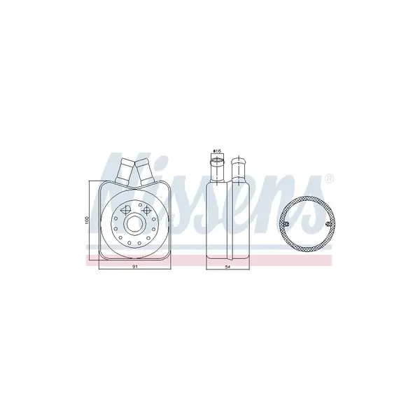 Radiator ulei, ulei motor NISSENS 90606