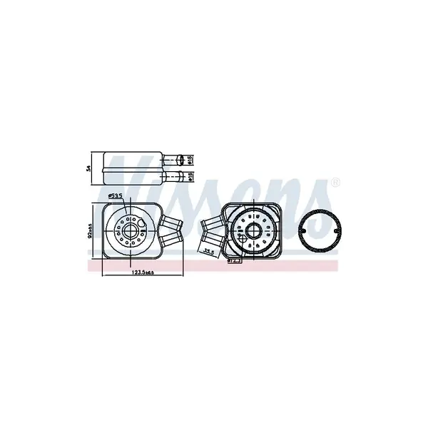 Radiator ulei, ulei motor NISSENS 90607