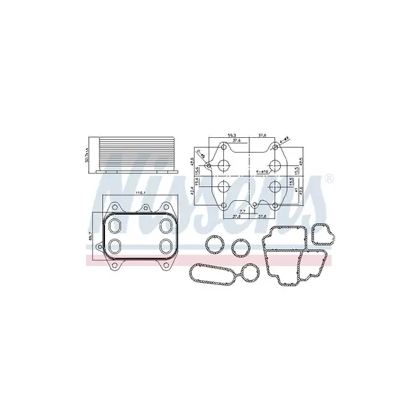 Radiator ulei, ulei motor NISSENS 90681