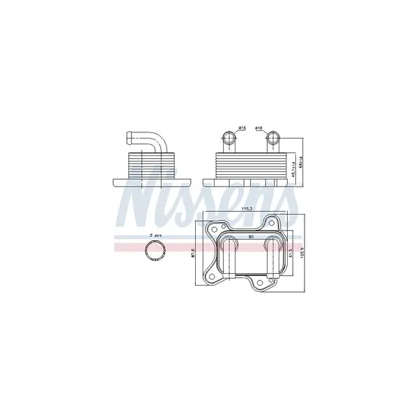 Radiator ulei, ulei motor NISSENS 90682