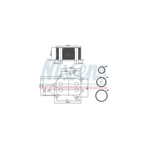 Radiator ulei, ulei motor NISSENS 90717