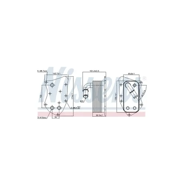 Radiator ulei, ulei motor NISSENS 90804