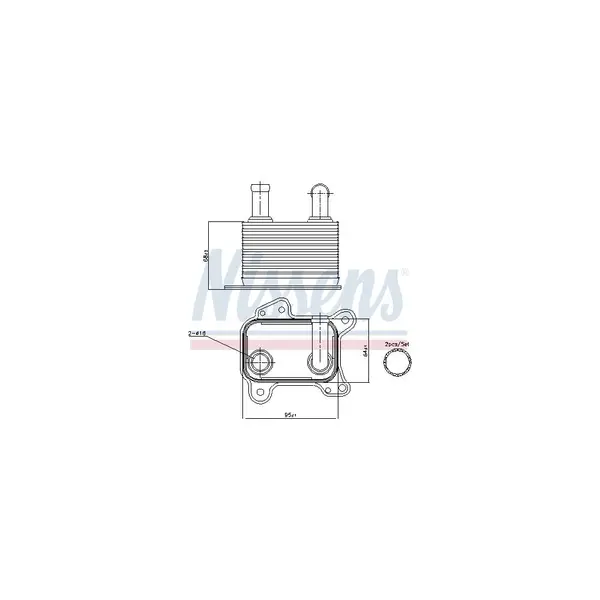 Radiator ulei, ulei motor NISSENS 90825