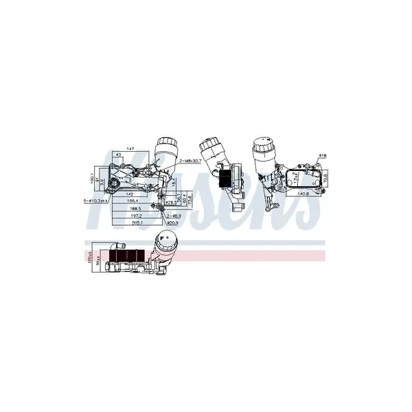 Radiator ulei, ulei motor NISSENS 90836