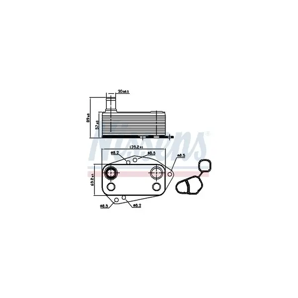 Radiator ulei, ulei motor NISSENS 90890