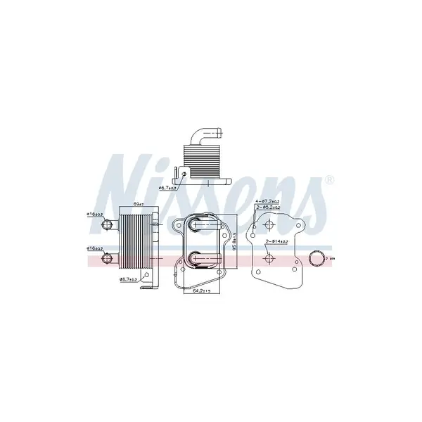 Radiator ulei, ulei motor NISSENS 90978