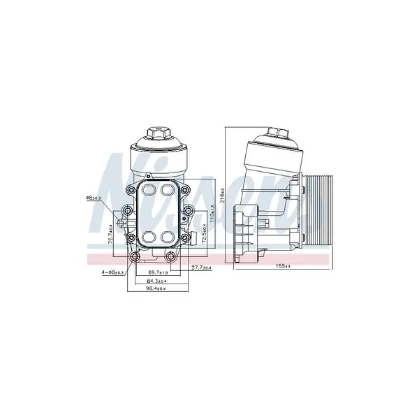 Radiator ulei, ulei motor NISSENS 91158