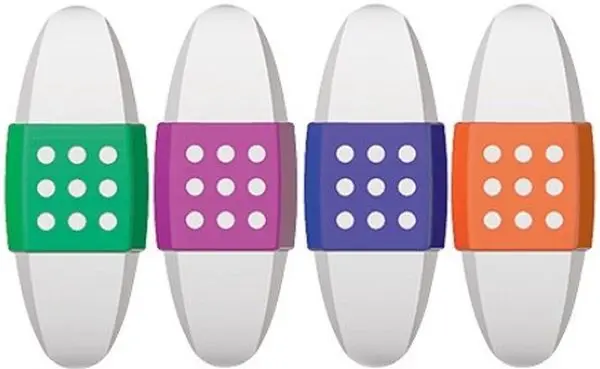 Radiera Colorino - cu zona grip, sortiment