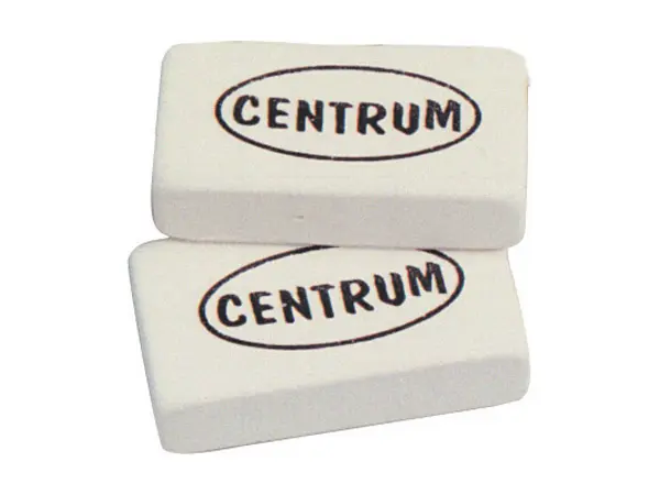 Radiera pentru creion, alba, mini, Centrum
