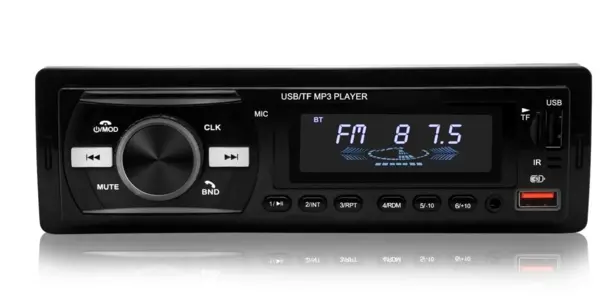 Radio Auto 1 DIN Bluetooth MP3 Player USB TF Card AUX FM Stereo Telecomanda si incarcare USB