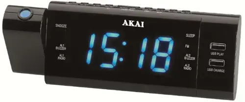 Radio cu ceas Akai ACR-3888, proiector (Negru)