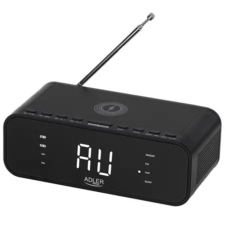 radio cu ceas incarcare wireless ad 1192 negru adler