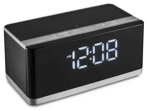 Radio cu ceas Platinet PMGC10A, Bluetooth (Negru/Argintiu)