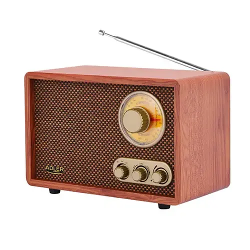 Radio Portabil Adler Retro AD 1171, Bluetooth, FM, AM, Maro