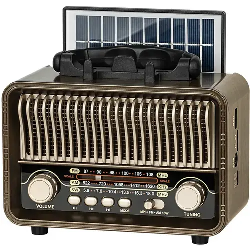 Radio Portabil Analog Kruger&Matz KM0832, Incarcare solara (Maro)
