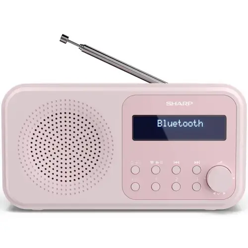 Radio portabil digital Sharp Tokyo, DAB+, FM RDS, Bluetooth, Roz