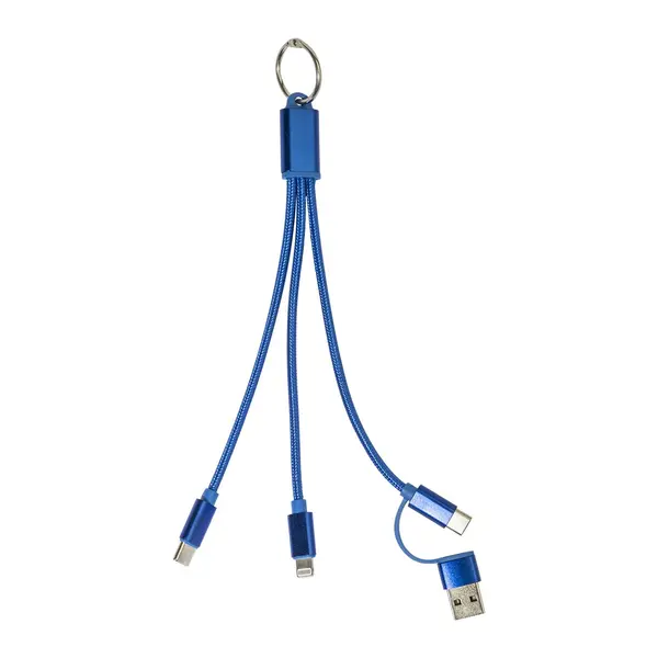 Rafob breloc cu cablu de încărcare USB - albastru
