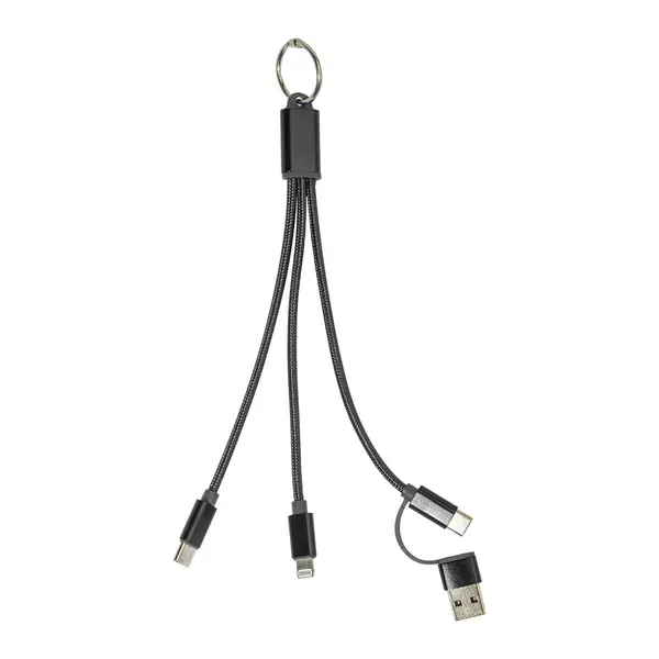 Rafob breloc cu cablu de încărcare USB - negru