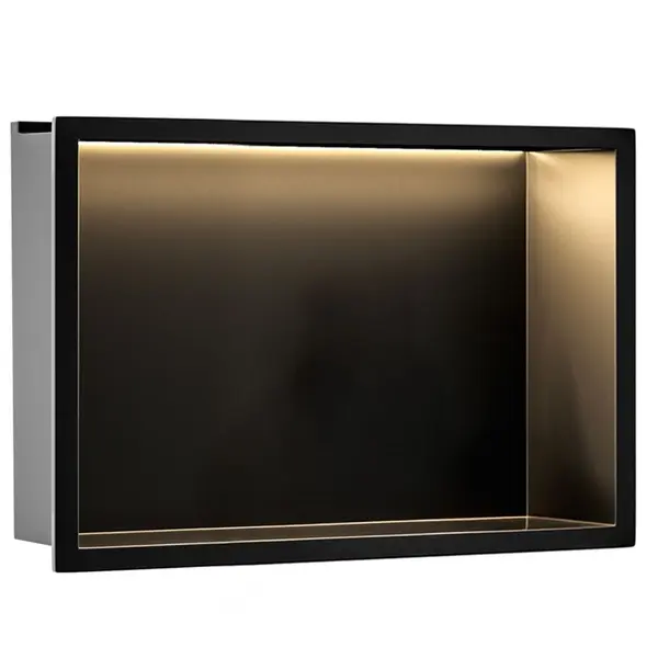 RAFT BAIE INCASTRAT PERETE LED 30x45 black