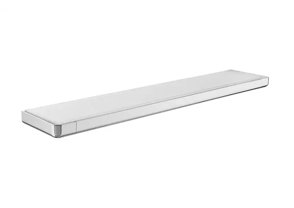 Raft baie Roca Tempo A817027001, montare pe perete, 600 x 110 mm, metal/sticla, Crom
