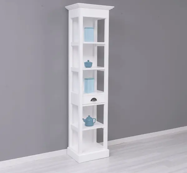 Raft cu 1 sertar, 3 polite cu finisaj White Antic