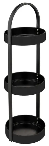 Raft de baie Wenko - Dongo, 3 nivele, negru mat
