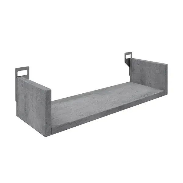 Raft de perete Derva, Pako World, Gri ciment, 45x15x10 cm