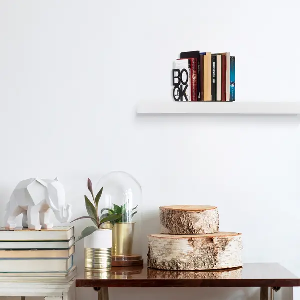 Raft de perete din metal Kitap Negru 13.5x13x14 cm