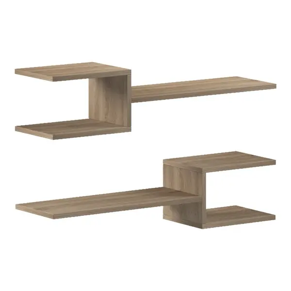 Raft de perete modern Galler, Alb, 79x19x18 cm